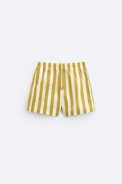 Striped swimming trunks