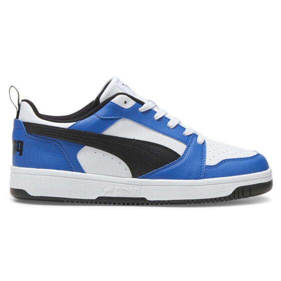 Puma Rebound V6 Low Lace Up Mens Blue, White Sneakers Casual Shoes 39232816