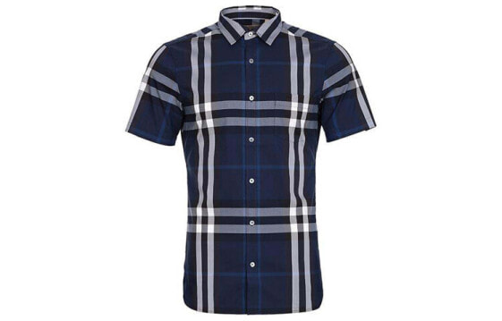 Рубашка мужская Burberry Trendy Clothing 40039361 с коричневой клеткой