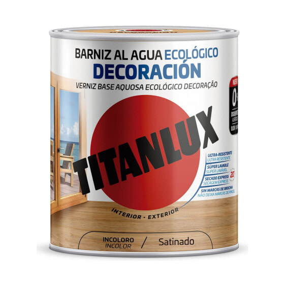 Лак на водной основе Titanlux m21100014 Экологично 250 ml Бесцветный сатин