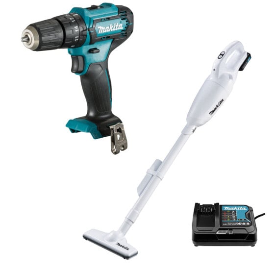 Makita Akku-Schlagbohrschrauber HP333DZ 12V + Akku-Staubsauger 12V CL108FDSAW im Set