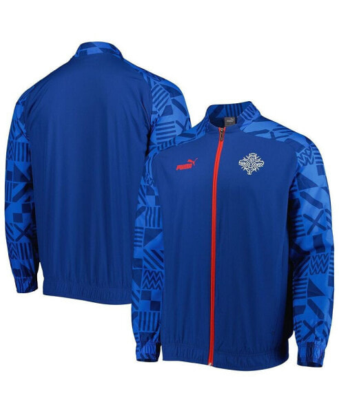 Men's Light Blue Iceland National Team Pre-Match Raglan Full-Zip Training Jacket