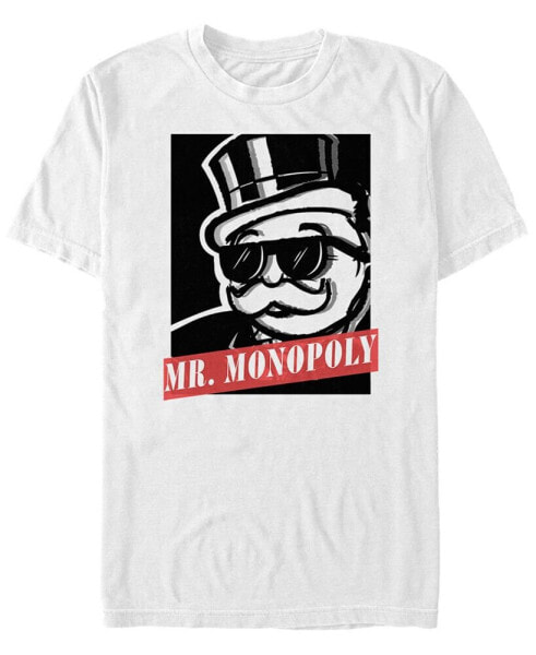 Monopoly Men's Mr Monopoly Graphic Poster Short Sleeve T-Shirt