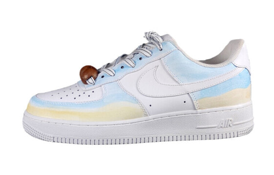 【定制球鞋】 Nike Air Force 1 Low '07 空军一号 浅色沙滩 低帮 板鞋 男款 蓝黄白 / Кроссовки Nike Air Force CW2288-111