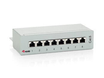 Equip 8 Ports Cat.6 Desktop Patch Panel - Light Grey - Grey - 160.3 mm - 44.5 mm - 109.2 mm - 650 g - 180 mm