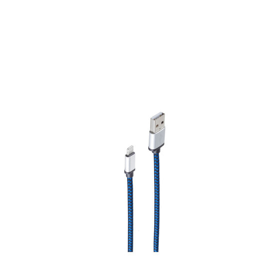 Разъем синий Lightning USB A Male-Male 2 м shiverpeaks BS14-50022
