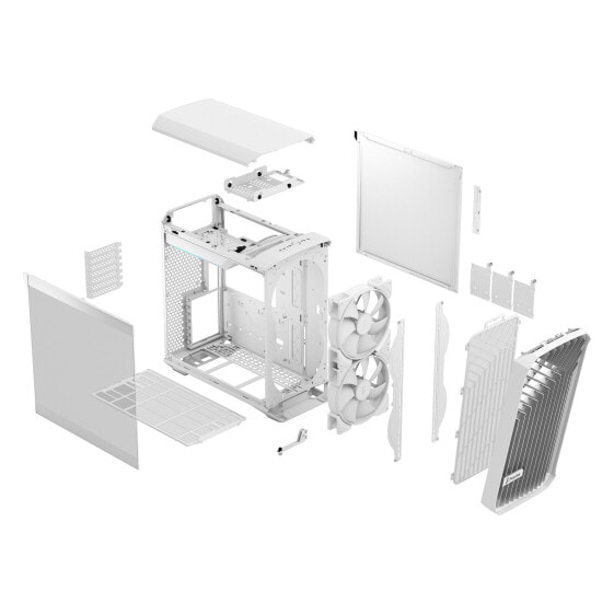 Fractal Design Torrent Compact - PC - White - ATX - EATX - micro ATX - Mini-ITX - SSI CEB - Steel - Tempered glass - Multi - Case fans