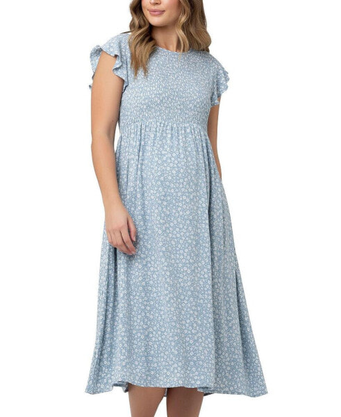 Maternity Ava Shirred Dress