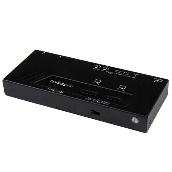 StarTech.com 2X2 HDMI Matrix Switch w/ Automatic and Priority Switching – 1080p, HDMI, Aluminium, Plastic, Black, 10 m, 1280 x 720 (HD 720), 1920 x 1080 (HD 1080), 1920 x 1200 (WUXGA), 1080p, 720p
