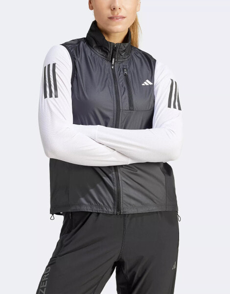 adidas Running Own The Run vest in black