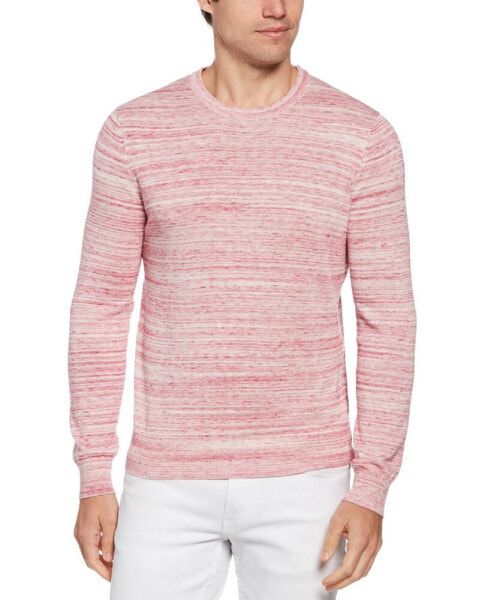 Men's Space-Dyed Long Sleeve Crewneck Sweater