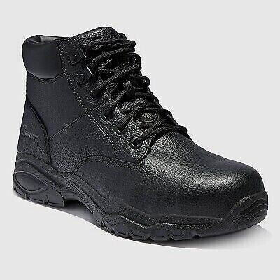 S Sport By Skechers Men's Steel Toe Leather Work Boots - Black 8