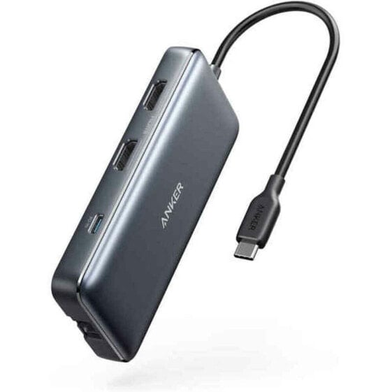 ANKER 2xUSB 3.0 2xHDMI 1xSD+microSD 1xETHERNET 1xUSB-C USB-C HUB laptop charger