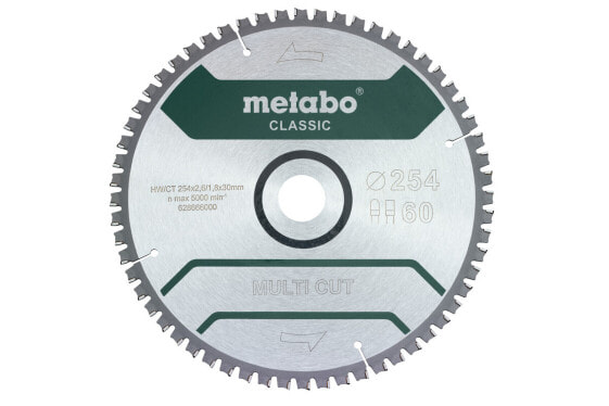 Metabo Sägeblatt "multi cut - classic", 254x2,6/1,8x30 Z60 FZ/TZ 5°neg (628285000)