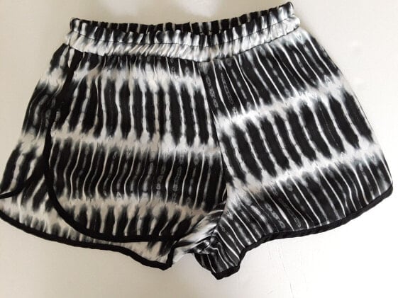 Vigoss Women's Ty Dye Printed Shorts Black White Size XL