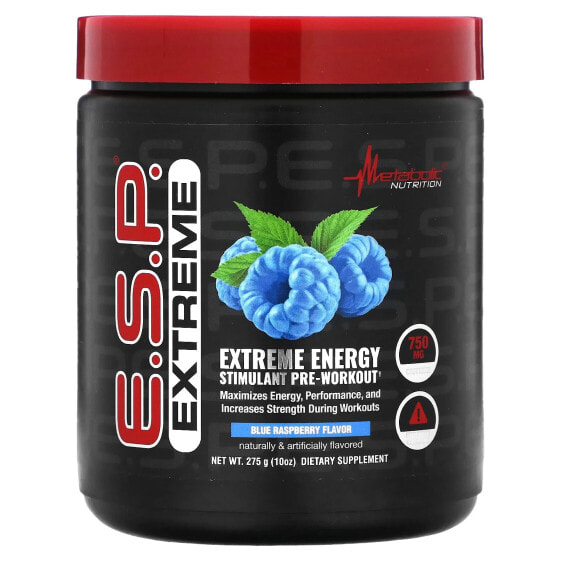 Metabolic Nutrition, ESP Extreme Energy Stimulant Pre-Workout, синяя малина, 275 г (10 унций)