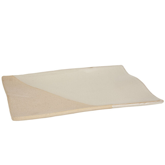 Centerpiece Romimex White Beige 32 x 5 x 24 cm Rectangular