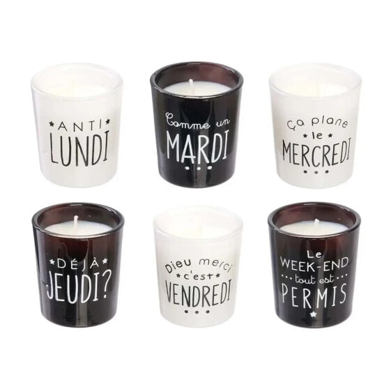Свечи и подсвечники Dites Le Avec Des Mots 6 Ванильных ароматизированных свечей "Настроение дня"