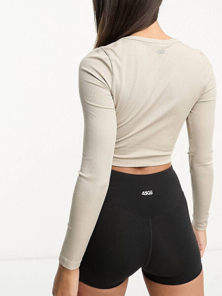 ASOS 4505 active long sleeve top in rib