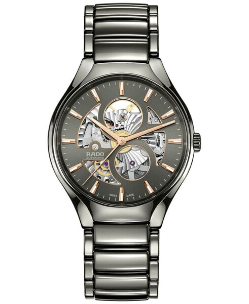 Unisex Swiss Automatic True Gray Plasma Titanium Bracelet Watch 40mm