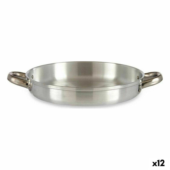 Сковорода алюминиевая серебристая Kinvara 27 х 5 х 35,5 см (12 штук)