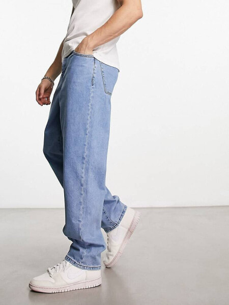 ASOS DESIGN baggy jeans in light stone wash 