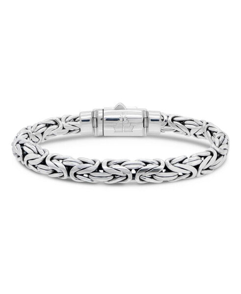 Peridot & Borobudur Oval 7mm Chain Bracelet in Sterling Silver
