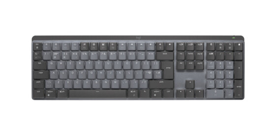 Logitech MX Mechanical Wireless Illuminated Performance Keyboard - Full-size (100%) - RF Wireless + Bluetooth - Mechanical - QWERTY - LED - Graphite - Grey