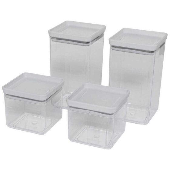 BRABANTIA Tasty+ Square Canister Container 4 Units