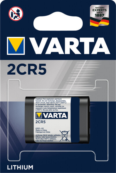 Элемент батареи VARTA 2CR5 - Einwegbatterie - Lithium - 6 V - 1 Stück(e) - 1600 mAh - Silber