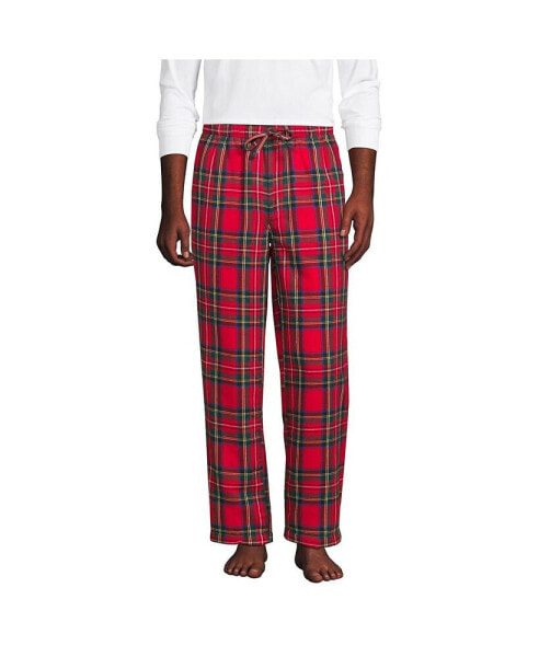 Men's High Pile Fleece Lined Flannel Pajama Pants