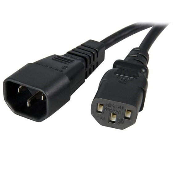 1m (3ft) Power Extension Cord - C14 to C13 - 10A 125V - 18AWG - Computer Power Cord Extension - IEC-320-C14 to IEC-320-C13 AC Power Cable Extension for Power Supply - UL Listed - 1 m - C14 coupler - C13 coupler - SVT - 250 V - 5 A