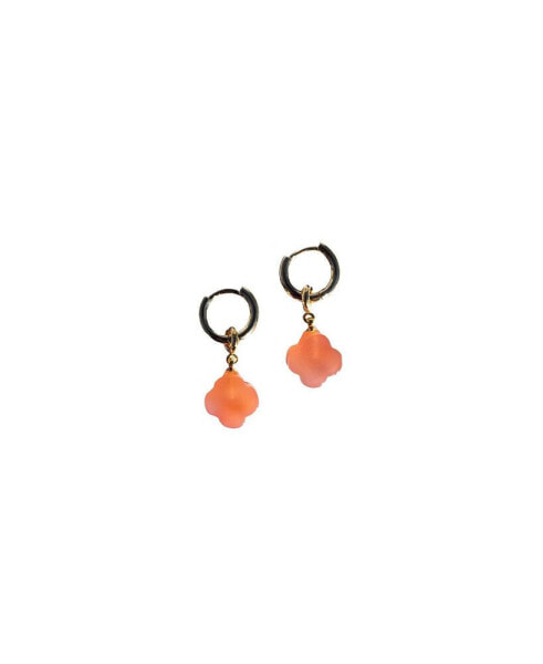 Harvest — Clover Jade stone charm earrings