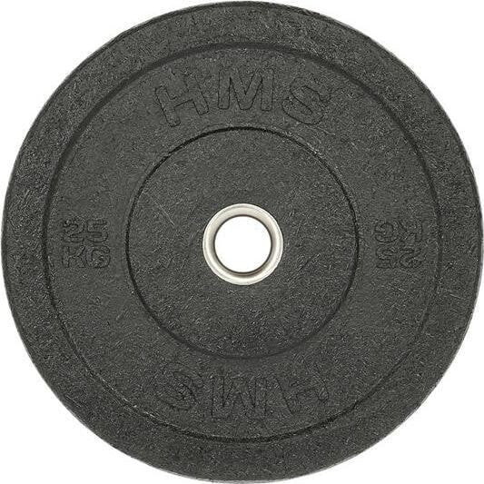 HMS Talerz Olimpijski Bumper Czarny 25 Kg