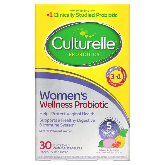 Пробиотики, Пробиотик для женского здоровья Culturelle, Фруктовые жевательные таблетки, 30 шт.