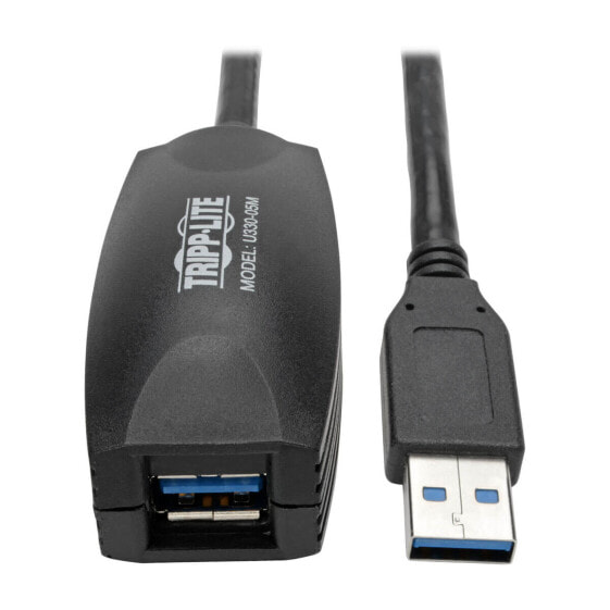Tripp U330-05M USB 3.0 SuperSpeed Active Extension Repeater Cable (A M/F) - 5M (16.4 ft.) - 4.88 m - USB A - USB A - USB 3.2 Gen 1 (3.1 Gen 1) - Male/Female - Black