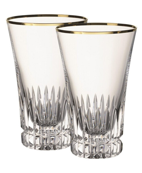 Grand Royal Gold-Tone Highball Glasses, Pair of 2