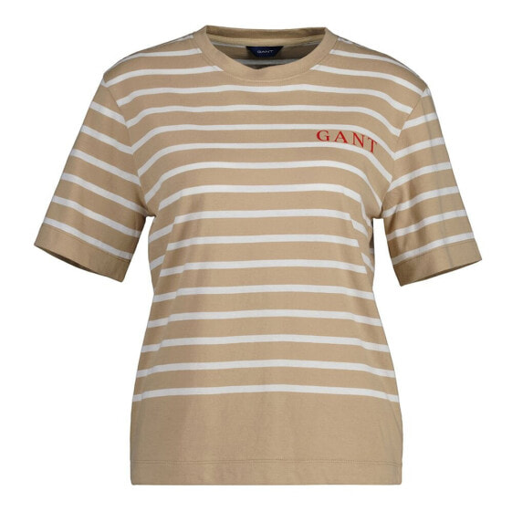 GANT Logo Striped short sleeve T-shirt