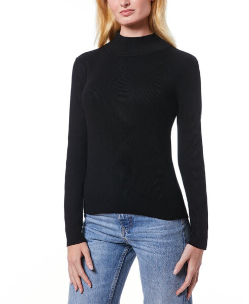 Women's Ribbed Mock-Neck Sweater, Regular & Petites