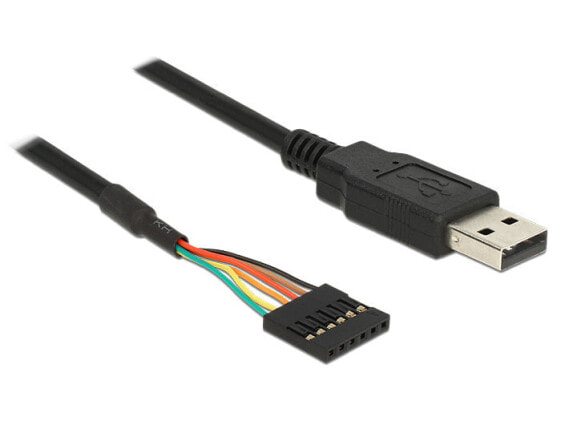 Delock 1.8m USB2.0-A/TTL 6-p - 1.8 m - USB A - Black
