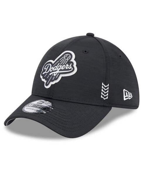 Men's Black Los Angeles Dodgers 2024 Clubhouse 39THIRTY Flex Fit Hat