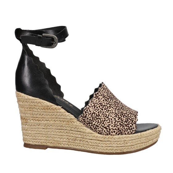 Matisse Roma Cheetah Print Espadrille Wedge Womens Black Casual Sandals ROMA-BK