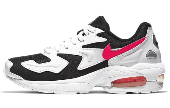 Кроссовки женские Nike Air Max2 Light черно-бело-розовые