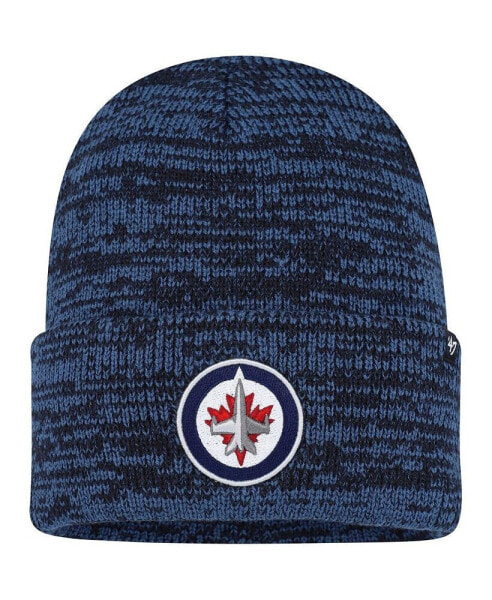 Men's Navy Winnipeg Jets Brain Freeze Cuffed Knit Hat