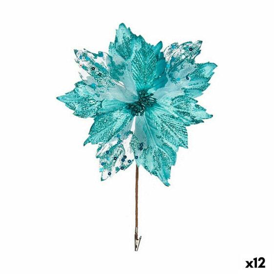 Decorative Flower Blue Plastic 32 x 48 x 32 cm (12 Units)