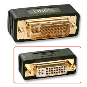 Lindy DVI-I Dual Link Port Saver - DVI-I - DVI-D - Black