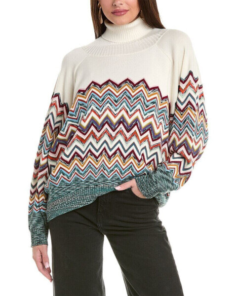 M Missoni Wool-Blend Turtleneck Sweater Women's