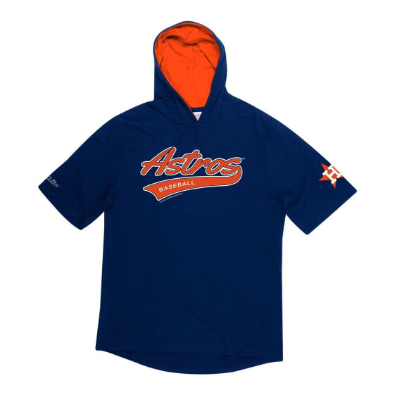 Mens Mitchell & Ness MLB Short Sleeve Hoody Houston Astros