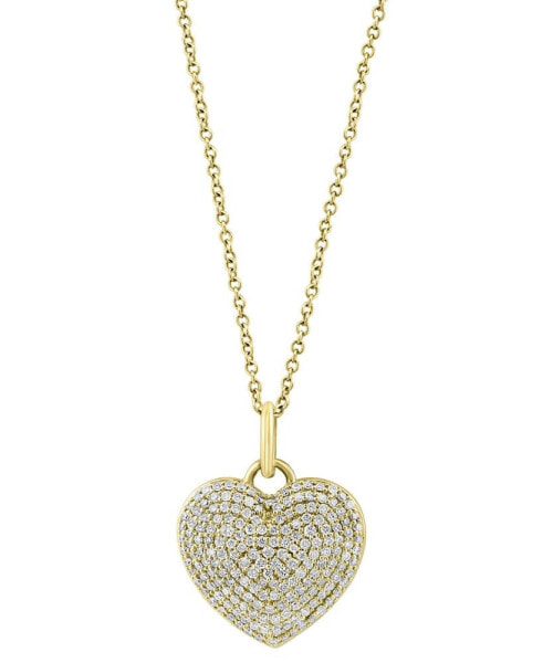 EFFY® Diamond Pavé Heart 18" Pendant Necklace (5/8 ct. t.w.) in 14k Gold