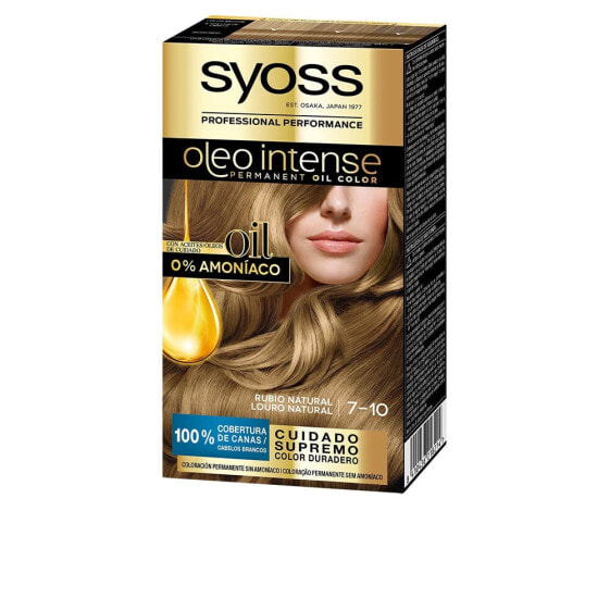 Syoss Oleo Intense Permanent Hair Color No.7.10 Стойкая масляная краска для волос без аммиака, оттенок натуральный русый